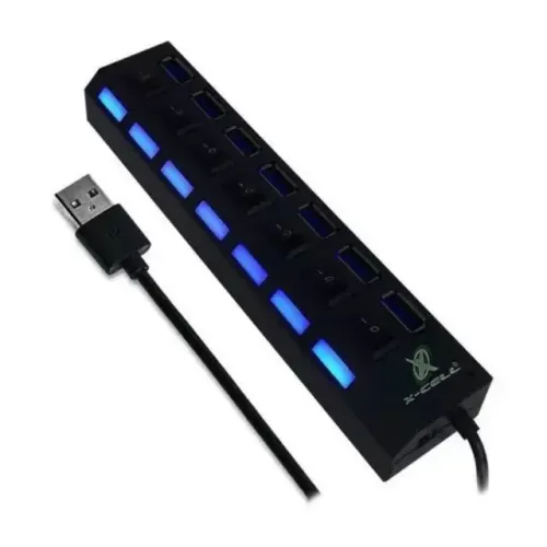 Hub USB 3.0 7 Portas Chaveado ON/OFF - WZetta