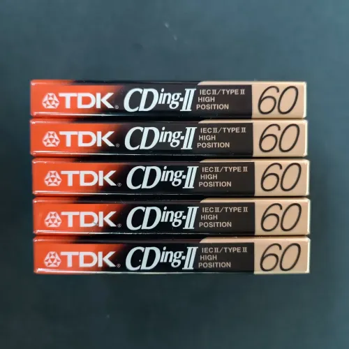 Fitas Cassete TDK CDing-II 60 minutos - Lote com 5