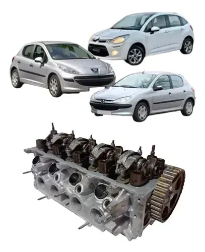 Cabeçote C3 206 207 1.4 8v 2002 2012 S/ Tampa 