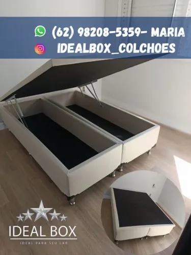 BOX BAÚ CASAL BIPARTIDO 138X188 DIRETO DA FÁBRICA. 