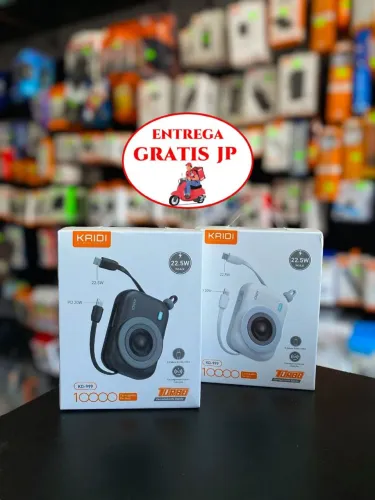 CARREGADOR PORTÁTIL POWER BANK COMPACTO 10.000 MAH KAIDI KD-999