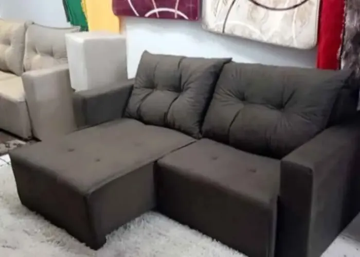? Sofá retrátil Texas 1,80m - Conforto e Estilo Compacto ?<br>