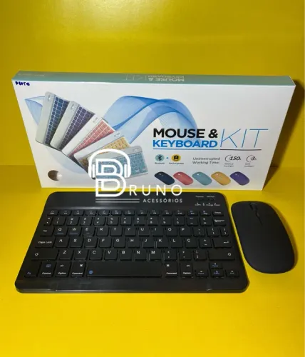 Kit Teclado e Mouse Bluetooth - Novo