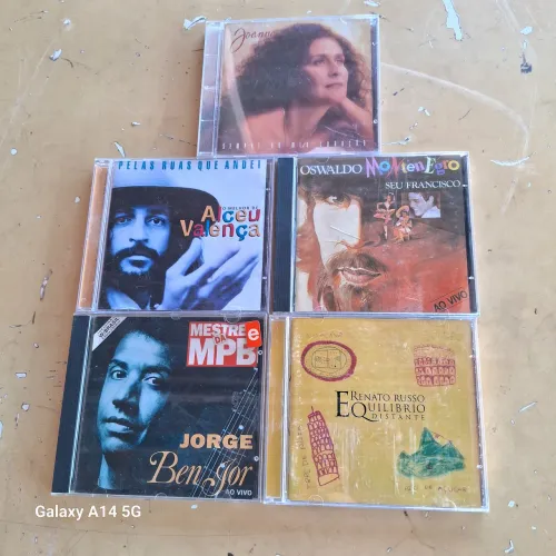 CDs - Joana,Alceu Valença,Oswaldo Montenegro,Renato russo,Jorge Ben jor