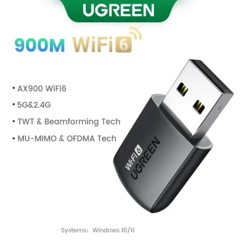 Adaptador Wi-fi 6 Ax900 Usb 3.0 Banda Dupla 5 Ghz/2,4 Ghz