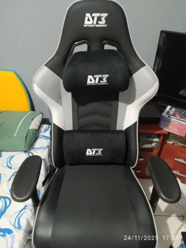 Cadeira gamer DT3 Elise Cinza/Preto