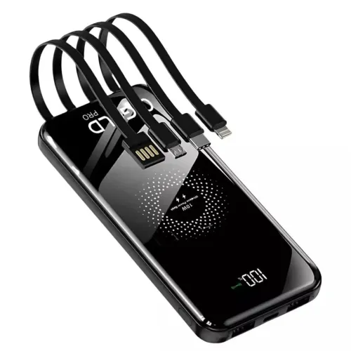Carregador portátil 10.000 Mah com carregamento por indução iPhone ou linha S da Samsung