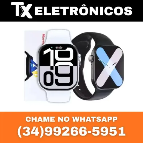 Smartwatch Lançamento 2025 x10 série 10 Completo Batimentos Calorias Chat GPT Exercicios