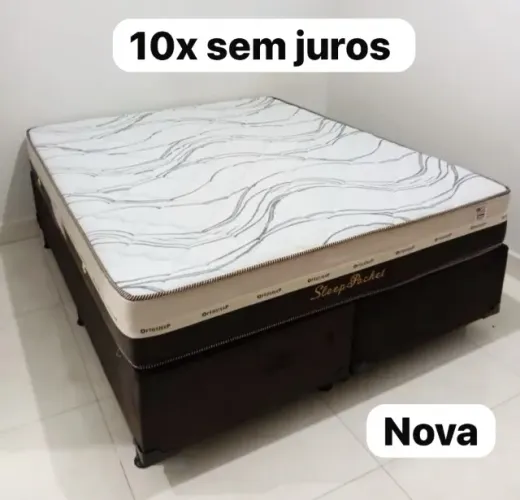 Cama box Queen e Colchao Base 