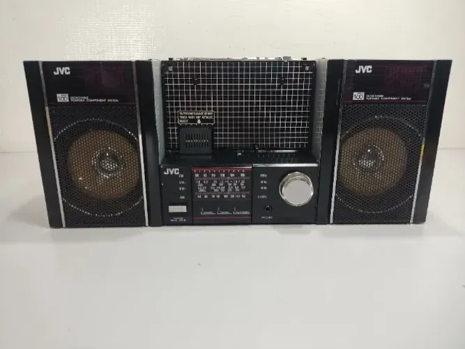 Mini System Jvc Pc -rm100jw Raro Antigo Funciona 1ly Preto 127/220v 0 W (Usado)