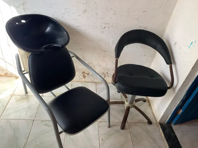 Lavatório e cadeira para salão 