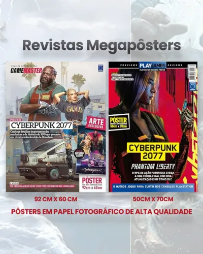 Cyberpunk 2077 - Conjunto 2x Superpôster Original / Produto Novo / Envio Rápido Correios