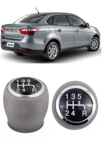 Manopla Cinza Bola Câmbio Fiat Grand Siena 13 2014 2015 2016