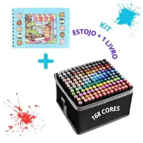 Kit 168 Canetinhas + Brinde
