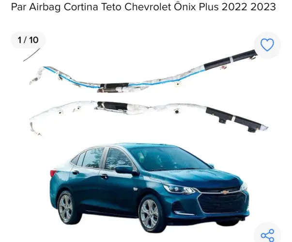 Par Airbag Cortina Teto Chevrolet Ônix Plus 2022 2023
