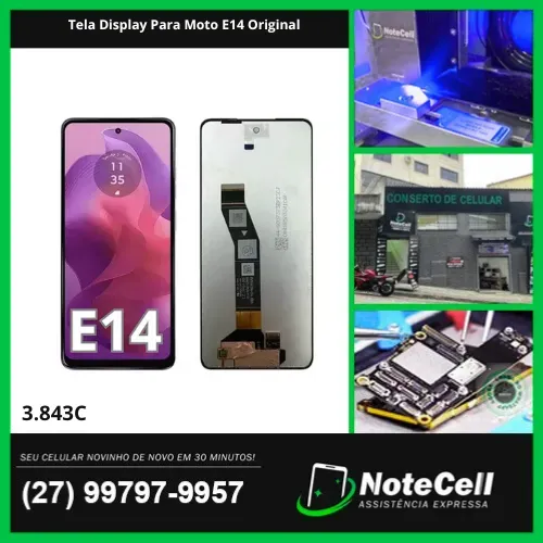 Tela Display Para Moto E14 Original- Instalação Expressa Em 30 Minutos!
