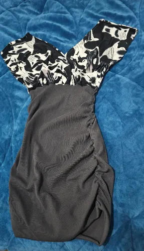 Vestido drapeado tamanho Único