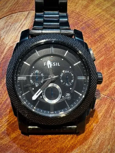 Relógio masculino, preto, FOSSIL mod. FS4552