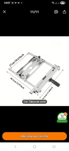 Suporte de inox de corte para serra