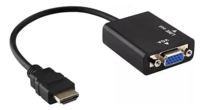 Conversor Adaptador De Vídeo Hdmi Macho Para Vga Femea Kapbom