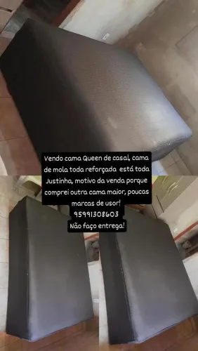 Cama Queen de mola reforçada toda Justinha!