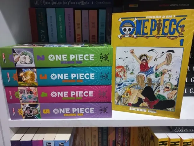 Mangás One Piece 3 em 1 Volumes 1 ao 5