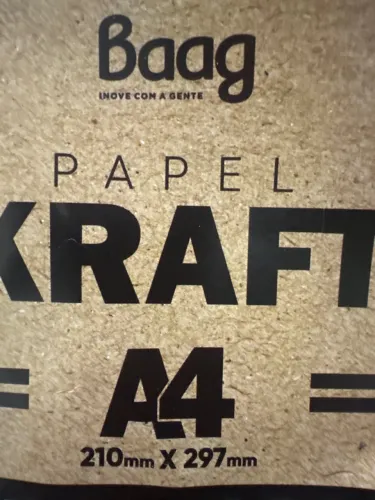 Papel Kraft - 5 folhas A4 por R$4,00