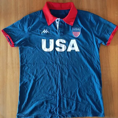 camisa original kappa seleção estados unidos usa polo bravas marinho tamanho p eua