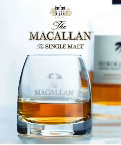 Copo de Whisky Macallan de Cristal 350 Ml Single Malt - Personalizado