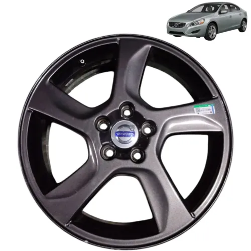 Roda Aro 17 5x108 Volvo S60 Xc60 V40 C30 2011 2012 13 Avulso Cinza-escuro