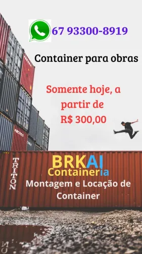 Locação de container para Obra