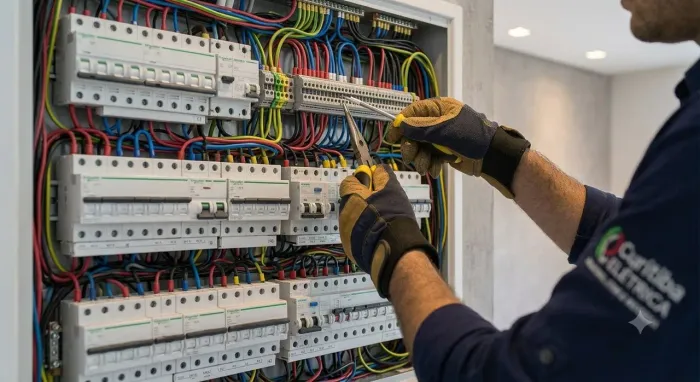 Eletricista a disposição