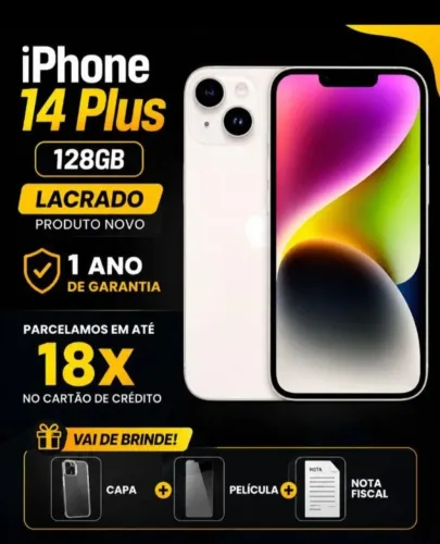 iPhone 14 Plus 128GB Lacrado - Pronta Entrega.