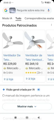 Ventilador de teto, novo na caixa 220V