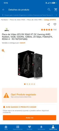 Placa de vídeo AMD RTX