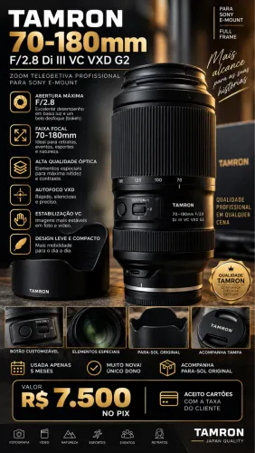 Lente TAMron 70 180 mm