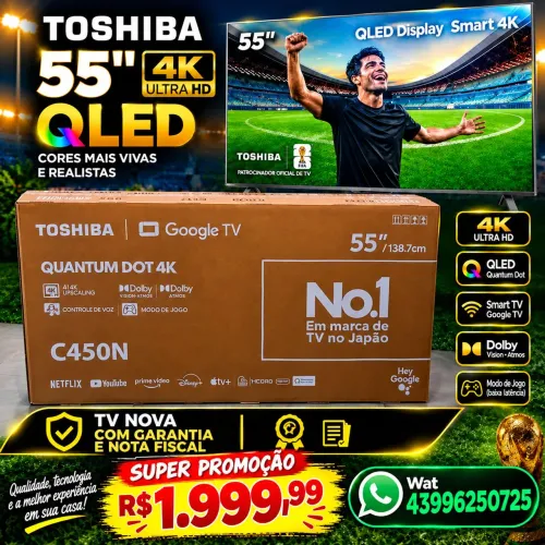 Tv 55 4k nova com garantia, valor na nota fiscal 2500 reais. Promoção R$ 1.999,99