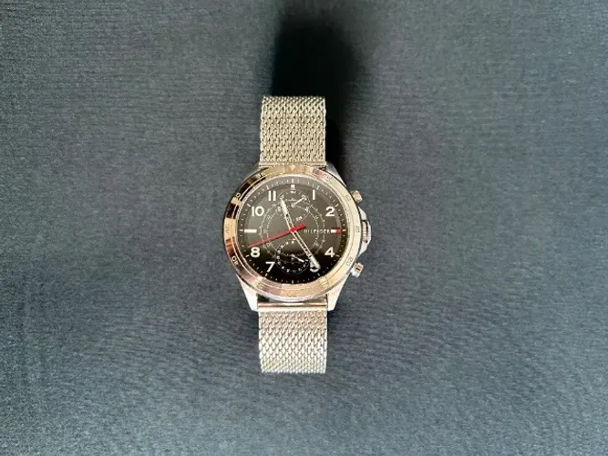 Relógio Tommy Hilfiger Hudson 1791342 Masculino Prateado Fundo Preto