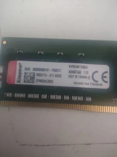 Memória RAM Kingston 4GB DDR4 2400MHz - KVR24N17S6/4