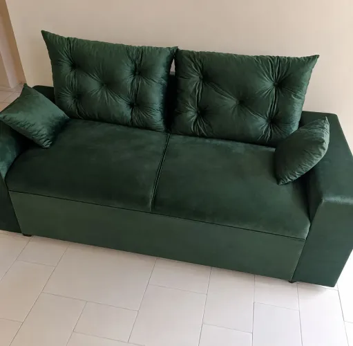 Sofa almofadado 3 lugares da fábrica