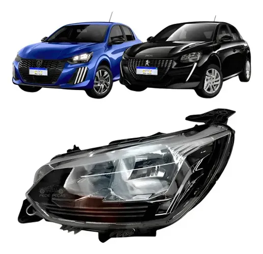 Farol Peugeot 208 2020 2021 2022 2023 24 25 Sem Led Novo Le Esquerdo/motorista