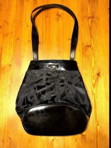 bolsa salvatore ferragamo gancini jacquard preta 100% original