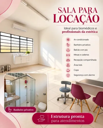 Sala equipada para Dentista ou Biomédico - estrutura completa inclusa
