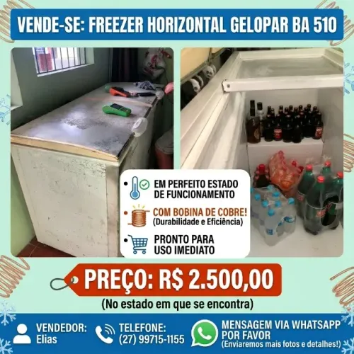 Vendo Gelopar BA 510 Com Serpentina de Cobre - Perfeito Funcionamento