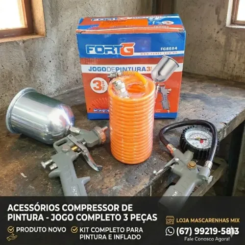 Acessórios Compressor de Pintura 3 peças FortG Novo Cod:043