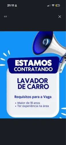 Lavador com experiência que seja da zona sul de sjc