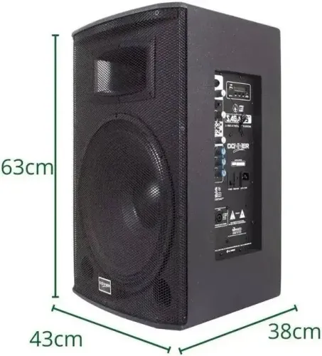 Vendo 2 caixas de som Donner 300W Rms. Ativa e passiva com pedestais e cabos