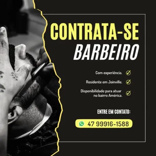 Vaga para Barbeiro com experiência, para trabalhar no bairro América