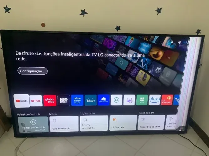 Smart Tv LG 4K 65? tela trincada