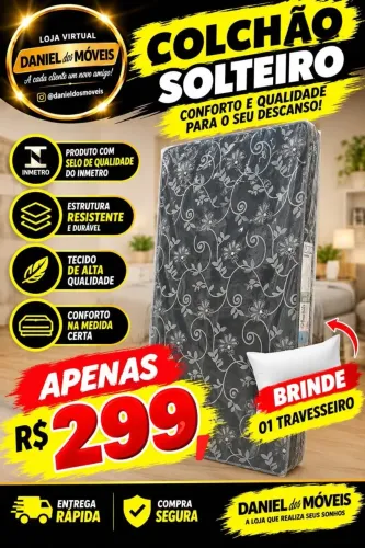 Colchão solteiro espuma D20 _ Entrega rápida